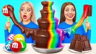 Rich Girl vs Poor Girl Chocolate Fondue Challenge | Delicious Kitchen Hacks by Choco DO