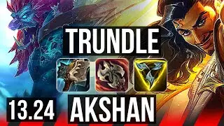 TRUNDLE vs AKSHAN (TOP) | 7 solo kills, Rank 15 Trundle | TR Master | 13.24