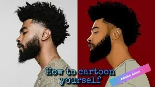 How to cartoon yourself on mobile // Adobe draw