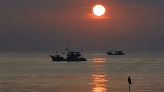 Лучший Закат на Райском Острове Фукуок на Пляже Лонг-Бич во Вьетнаме