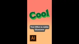 Text Effect in Adobe Illustrator | Illustrator Tutorial #shorts #illustratortutorial #texteffect