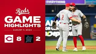 Reds vs. Marlins Game Highlights (8/6/24) | MLB Highlights