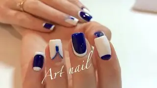 Лунный Маникюр! Дизайн Гель-Краской! Маникюр с Бульонками! Nail Art Designs (Caviar Nails DIY)