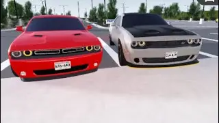 Dodge challenger hellcat doing donuts in greenvile (roblox)