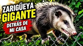 Zarigüella gigante  encontrada detrás de mi casa captada en video