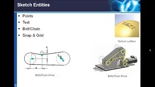 11 Sketch Entities in Solidworks - Points, Text, Belt/Chain, Snap and Grid, Text on surface.