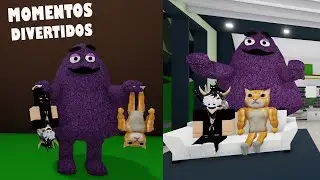 GRIMACE SHAKE is very STRANGE 🙀 FUNNY MOMENTS (ROBLOX)
