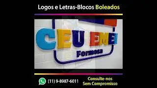 Logos e letras bloco boleados