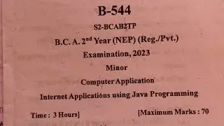 Java Important questions (BSC CS, BCA) 2nd year 2023 | Java program paper 2 2023
