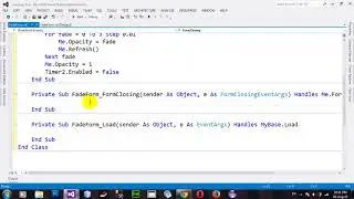 How to Fade In Form With Timer in VB NET 2012