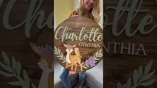 Woodland Nursery Sign #scrollsaw
