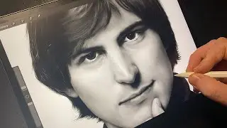 Drawing Steve Jobs on iPad with Procreate app