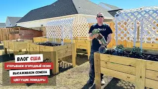 Открываем Огородный Сезон | Высаживаем Семена | Цветущие Помидоры | Наша Жизнь в Штатах