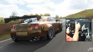 731HP NISSAN GT-R WIDE BODY | First Video - Forza Horizon 4 | Thrustmaster gameplay