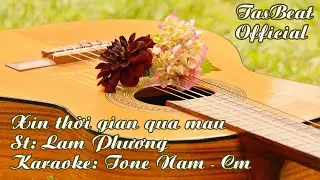 Karaoke Xin Thời Gian Qua Mau - Tone Nam | TAS BEAT