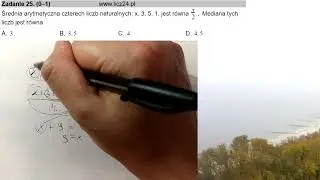 arkusz 1 [zad 25] mediana i średnia arytmetyczna
