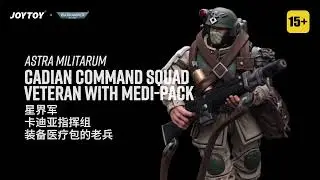 Joytoy 1/18 Warhammer 40K Astra Militarum Cadian Command Squad Veteran with Medi-Pack