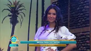 Olga Marian modelando vestido blanco