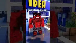 Minecraft: Red Hulk Build Hack #marvel #minecraft #shorts