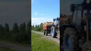 ТРАКТОР ЛТЗ-60 ПО ТРАССЕ С ПРИЦЕПОМ #лтз #трактор #мтз #maksim_technikpro #лтз60