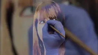 Custom Portrait Painting From Photo: Hand-painted in progress. The Stolen. Backstage