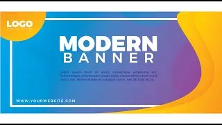 Create a Modern Banner design in corel draw in urdu / hindi with English Subtitles