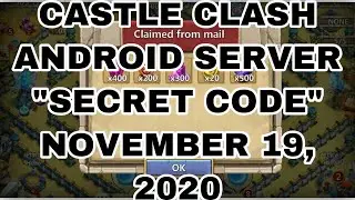 Castle Clash Android Server Secret Codes November 19,2020