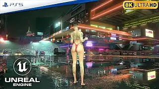 Cyberpunk 2077 - 8k Resolution Rain Enhancement Script NEW 2023 UNREAL ENGINE 5 Graphics Mod!?