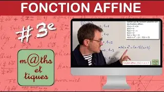 Reconnaître l'expression d'une fonction affine - Troisième
