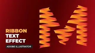 How to create Ribbon Text Effect in Adobe Illustrator.