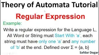Regular Expression in Theory of Automata | How to Create Regular Expression | Theory of Automata