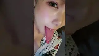 Japanese lady long tongue 