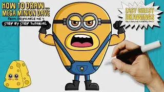 How to Draw MEGA MINION DAVE 💪🍌 (Despicable Me 4) | Easy Step-By-Step Drawing Tutorial