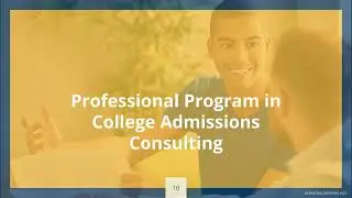 Professional Program in College Admissions Consulting Online Information Session
