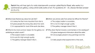 B2 Cambridge Sample Test - Listening Part 4