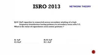 Q63 |  ISRO 2013 Solution Electronics | ISRO Scientist | ISRO Electronics Previous Year Paper
