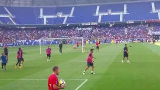 Neymar's Jr skills vs Carles Alena FC Barcelona at Red Bull Arena NJ