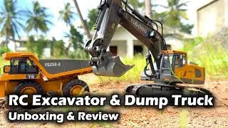 RC Excavator and Dump Truck