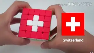 I make the Swiss flag on 5x5 Rubik's Cube