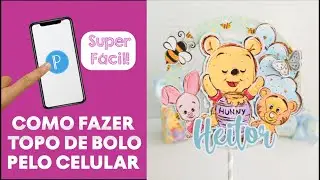 Como fazer topo de bolo personalizado pelo celular no app Pixellab