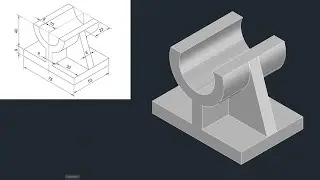 AutoCAD 3D Mechanical Drawing-17 | Practice Drawing | Part Design | 3D Modeling