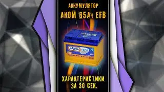 Аккумулятор АКОМ 65 Ач EFB технические характеристики