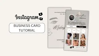 Aesthetic Instagram Business Card Tutorial | Canva Business Card Tutorial