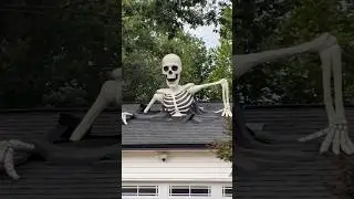 Let me show you how to attach the viral GROUNDBREAKER SKELETON to your roof! #halloween #skeleton