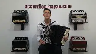 Russian Bayan Etude Chromatic Button Accordion made in Tula prepared for playing by Musical Harmony