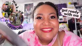 get ready with me while i tell you about my makeup collection 💗🪩