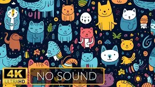 4K | ART Slideshow for TV | Doodle Patterns | 1 Hour | No Sound