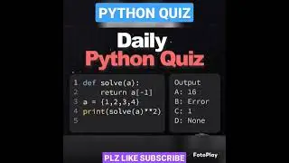 PYTHON QUIZ || code || 