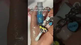 She’s so cute 🫧🩵💫 sheglam x powerpuff girls  #sheglam #lipgloss #blueglitter #lipbalm #lipoil