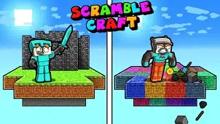 Minecraft Skywars But All Crafting Recipes are RANDOM! (Scramble Craft)
